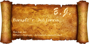 Banyár Julianna névjegykártya