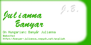 julianna banyar business card